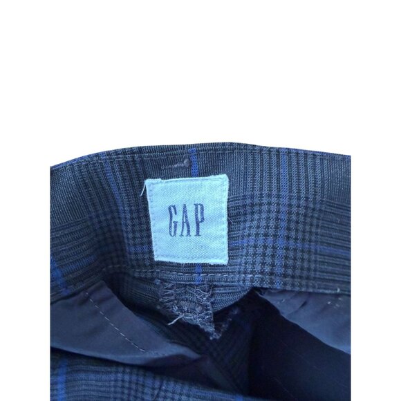 GAP Gray Blue Plaid high Rise Slim Taper Dress Pants Size 2 - Picture 9 of 9